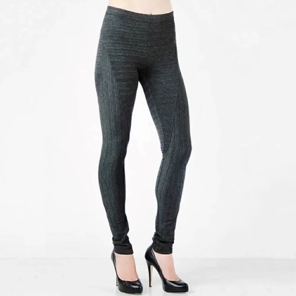 EUC Helmut Lang Gray Seamed Soft Leggings Sz Small